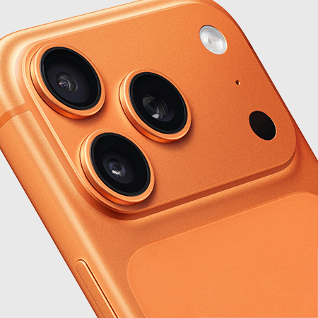 Close-up of the Apple iPhone 17 Pro's rear camera lenses