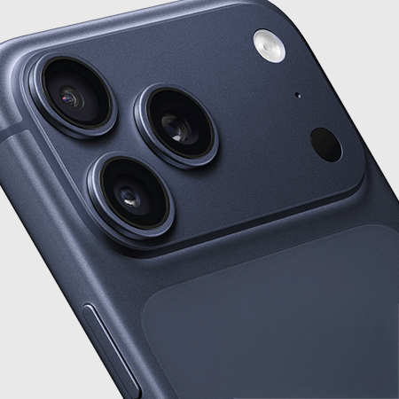 Close-up of the Apple iPhone 17 Pro Max's rear camera lenses