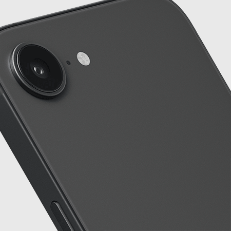 Close-up of the Apple iPhone 17e's rear camera lenses