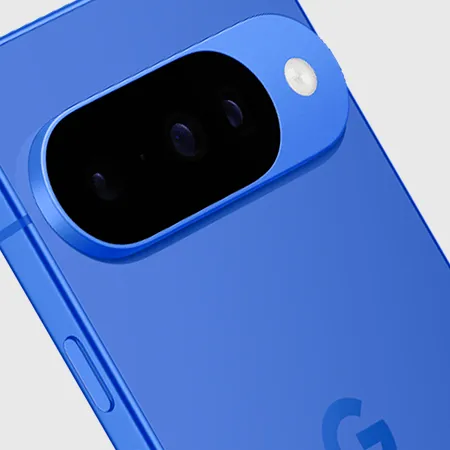 Close-up of the Google Pixel 10's rear camera lenses