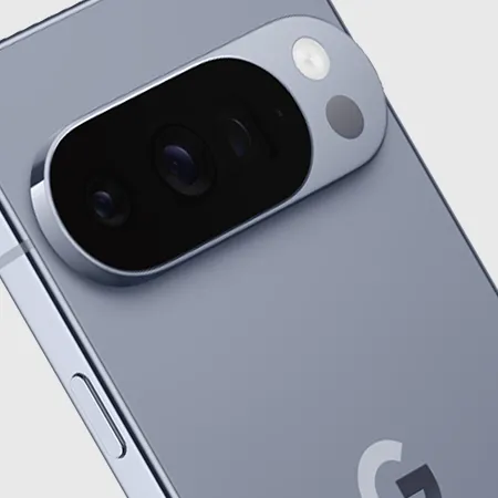 Close-up of the Google Pixel 10 Pro's rear camera lenses