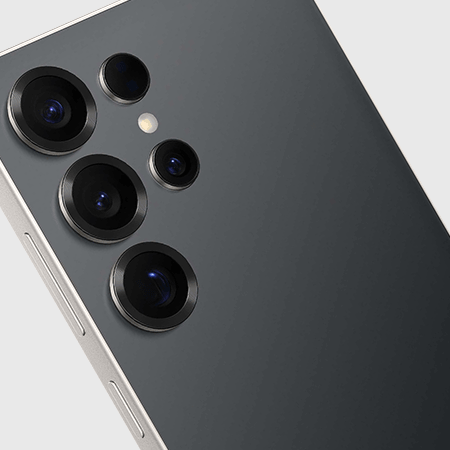 Close-up of the Samsung Galaxy S25 Ultra's rear camera lenses