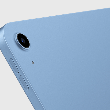 Close-up of the Apple iPad's rear camera lenses