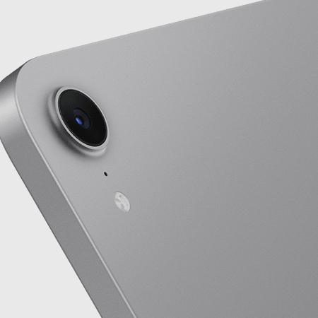 Close-up of the Apple iPad mini's rear camera lenses