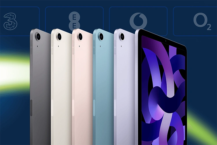 Apple iPad Air (5th generation) tablets in different colours for business use