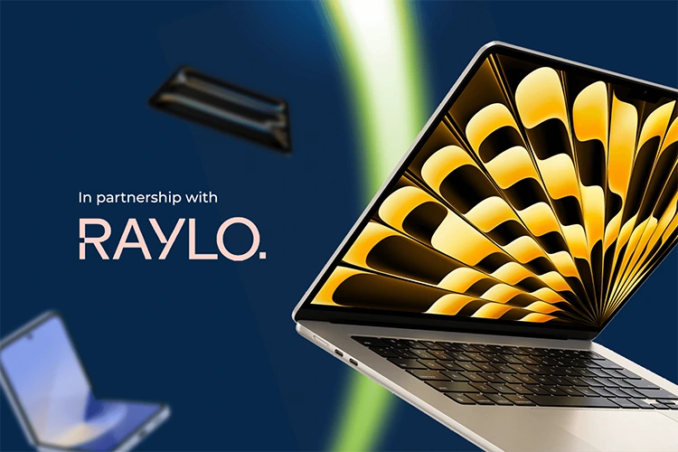 Laptop available through Yappl's device leasing partnership with Raylo